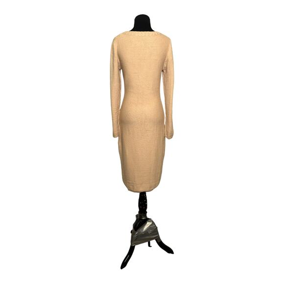 Dear Love beige cable knit long sleeves sweater dress size Small - Picture 2 of 11